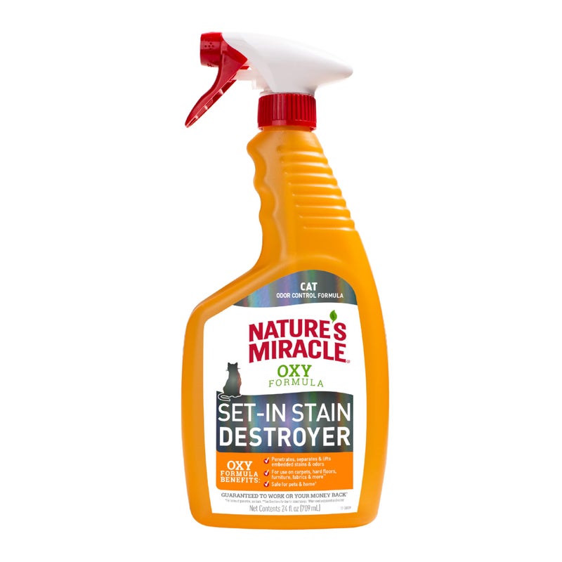 Nature's Miracle Just for Cats Oxy Stain and Odor Remover, 24 fl oz - Image 1